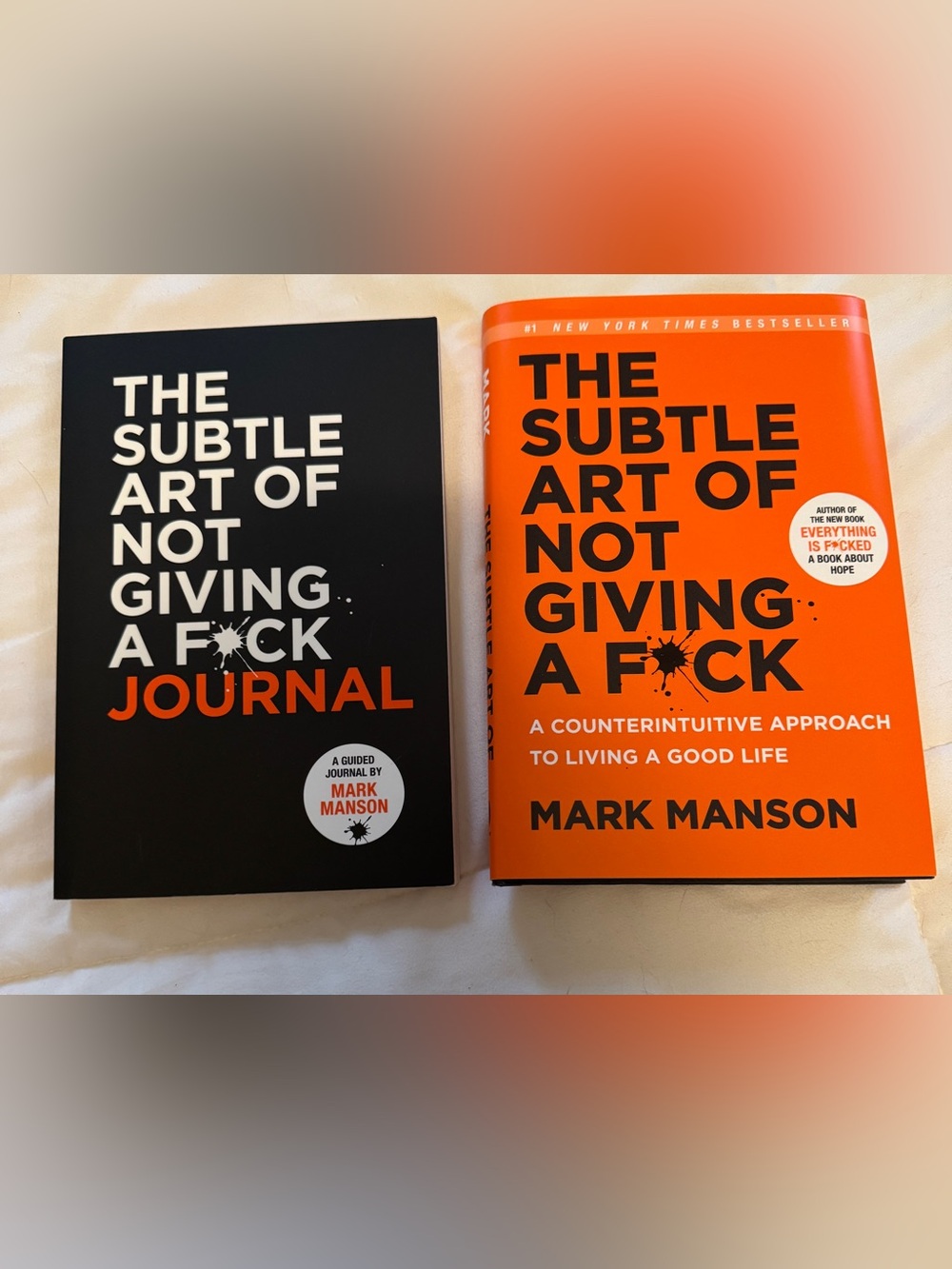 The Subtle Art of Not Giving a F*ck - Orange Hardcover and companion Journal